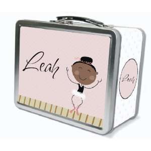    Black Hair Ballerina Personalized Lunch Box