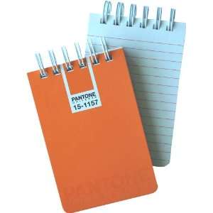 Pantone Ruled Note Book, Spiral Ring, A7, 100 Sheets, Flame Orange 