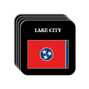  US State Flag   LAKE CITY, Tennessee (TN) Set of 4 Mini 