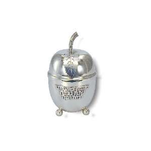  Sterling Silver Apple Shaped Honey Dish with Ball Legs and 