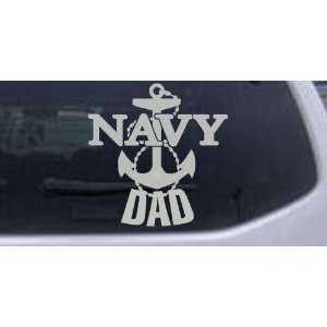Silver 16in X 16.0in    Navy Dad Military Car Window Wall Laptop Decal 