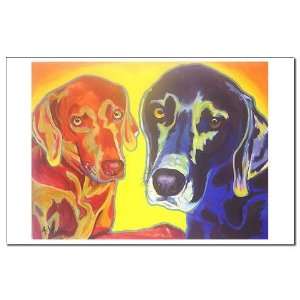  Weimaraner 2 Dog Mini Poster Print by  Patio 