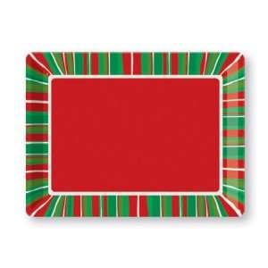   Reusable Plastic Serving Trays   Stripes 14 Inches