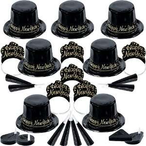   Champagne Toast Black and White 100pc Party Kit For 50 Toys & Games
