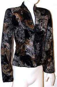 New JS Collections Blazer Jacket Velvet $159 Silk  