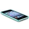 Clear Frost Blue TPU Skin Soft Case Cover+Privacy Film For iPod touch 