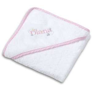  girls personalized gingham hooded towel
