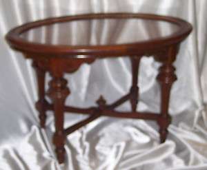 ANTIQUE OVAL TEA TABLE WITH REMOVABLE TRAY L@@K   