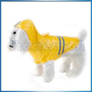 Color 3 Size Dog Rain Slicker Raincoat Rain Coat PVC  