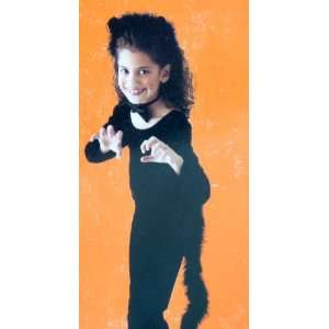  Girls Black Cat Suit Costume Small 4 6