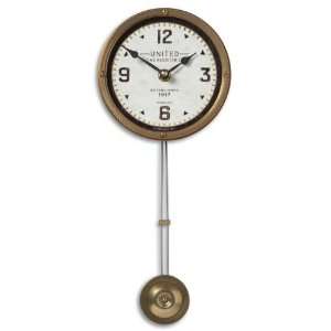  Uttermost 13 United Time Cream 5 Clock Weathered Lamited 