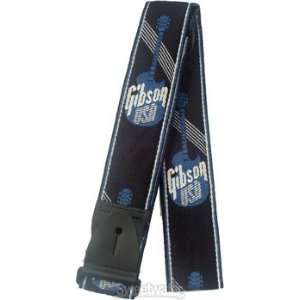   Accessories 2 Woven Guitar Logo Strap (Blue) Musical Instruments