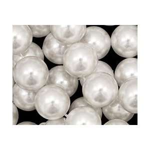  Pearly White Shell Pearl Round 12mm Beads Arts, Crafts 