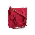 Lucky Brand Abbey Road Purse Handbag Red Laced Fringe NEw NWT
