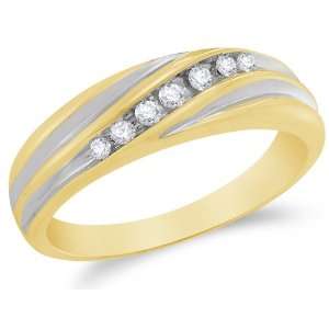   Band Ring   w/ Channel Set Round Diamonds   (1/6 cttw) Sonia Jewels