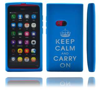 For Nokia N9 Silicone Skin Case/Cover   Keep Calm and Carry On  
