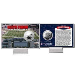  New England Patriots Gillette Stadium Silver Coin Card 
