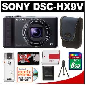 Sony Cyber Shot DSC HX9V Digital Camera (Black) with 3D Sweep Panorama 