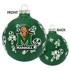 Marshall University Buffaloes NCAA Glass Christmas Ornament Great 
