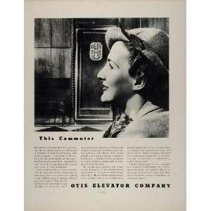  1934 Ad Otis Elevator Company Woman Building Lobby Door 