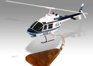 Bell 206 LAPD Wood Desktop Helicopter Model  