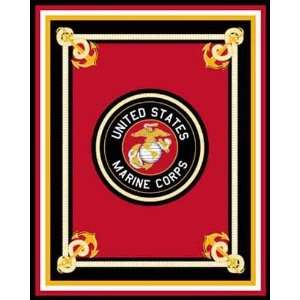  60 Wide Military Fleece Panel U.S. Marines Seal Fabric 