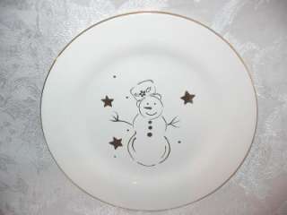 LAURIE GATES WARE New Frosty Gold Salad Plates  