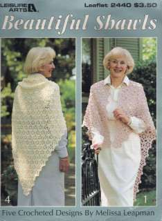 Beautiful Shawls Crochet Patterns 5 Designs 1993  