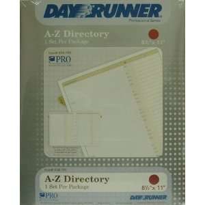   Runner A_Z Directory, 1Set Per Packege. 8 1/2 x 11