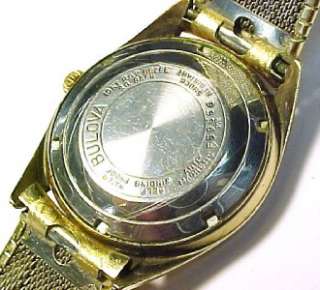 Bulova 1962 Vintage Automatic Mens Wristwatch; 30 Jewels; 10KT Gold 