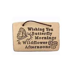  Amaranth Stoneware Ltd Wishing You Butterfly Saying Patio 