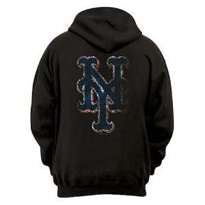 New York Mets Full Zip Hooded Fleece Sweatshirt Sports 