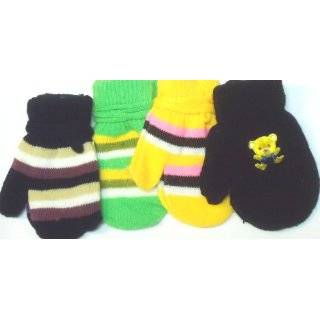 Set of Four Pairs of Multicolor Magic Mittens for Infants Ages 3 12 