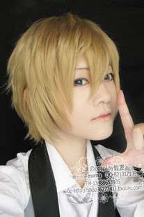 Fashion handsome New Short Blonde cosplay party Wig  