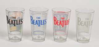 The Beatles Collectors Series Pint Glass 4 Pack   New  