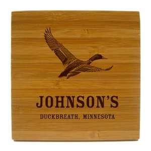 Duck Personalized Bamboo Coasters 