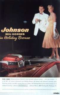 Original 1956 AD JOHNSON Holiday Bronze Sea Horse Outboard Motor 