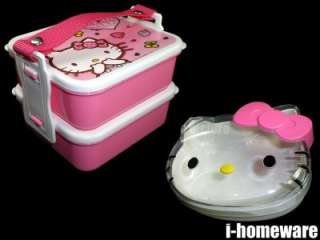 Hello Kitty Sanrio License Food Container Case w/ Lid Cover Lunch 