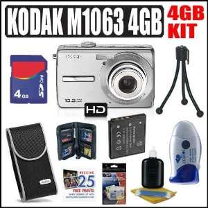 Kodak Easyshare M1063 10.3MP Digital Camera Silver + 4GB Deluxe Outfit