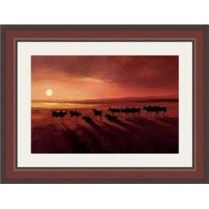  Zebu at Dusk by Jonathan Sanders   Framed Artwork