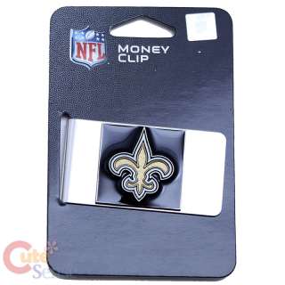 NFL New Orleans Saints Stainless Money Clip Card Holder  