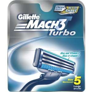  Gillette Mach3 Turbo Refill Cartridges 2 packs of 5 ct 