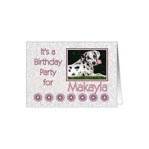   for Makayla   Dalmatian puppy dog pink rose Card Toys & Games