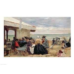  Eugene Louis Boudin   A Beach Scene Canvas
