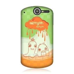 Ecell   HEAD CASE DESIGN GREEN DOODLE MONSTER CASE FOR HUAWEI U8800 