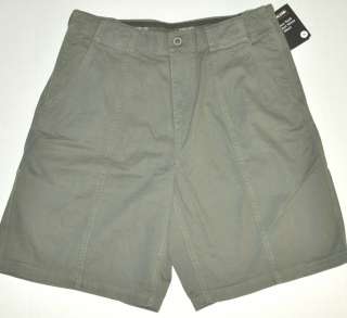  KIRKLAND cotton Twill Shorts Mobile Pocket Comfort Waist Khaki Size 34