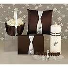 Brown Cowboy Charm Wedding Set Guest Book, Ring Pillow, Basket, Candle 