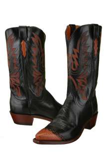   Buffalo/Lizard Cowboy Western Boot Black N1621.54 All Sizes  