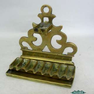 Rare Brass Hanukkah Menorah Southern Italy 1700 Judaica  