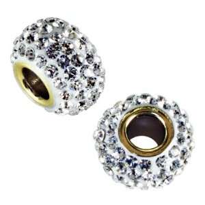  Ashley Arthur .925 Gold Plated Silver White Crystal 11mm 